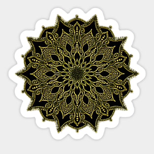 Old Golden jewel mandala Sticker